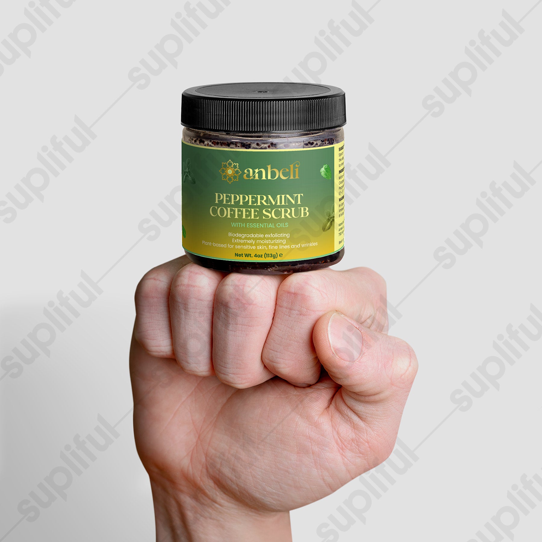 Anbeli Peppermint Coffee Body Scrub | Exfoliating Scrub for Smooth & Glowing Skin