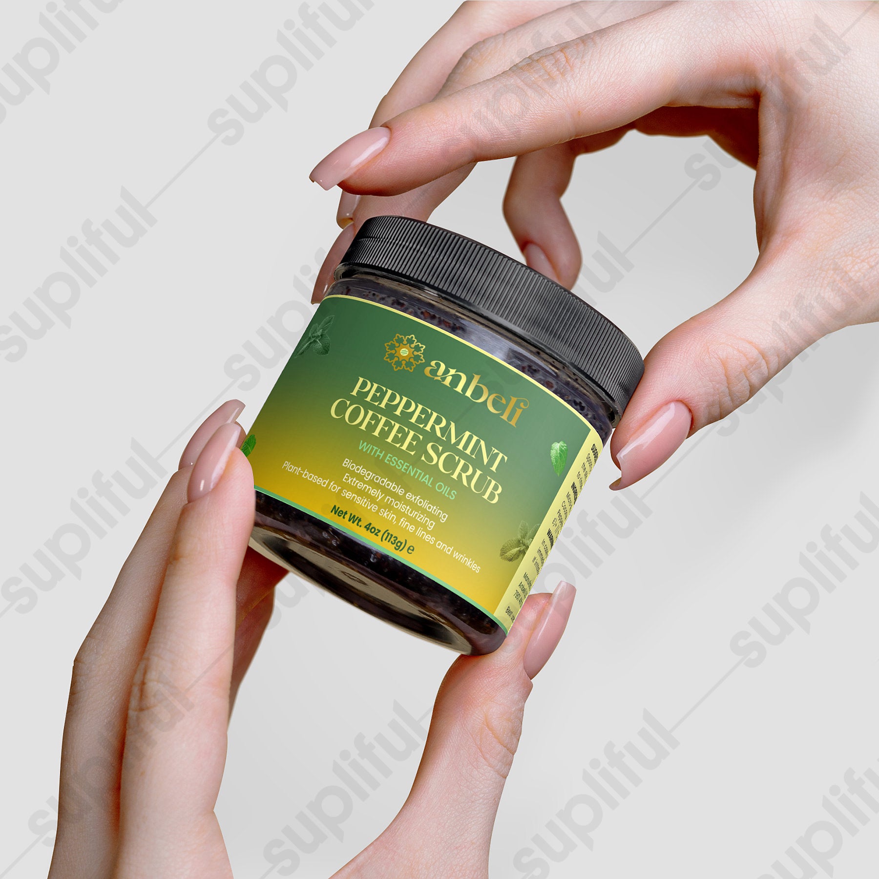 Anbeli Peppermint Coffee Body Scrub | Exfoliating Scrub for Smooth & Glowing Skin