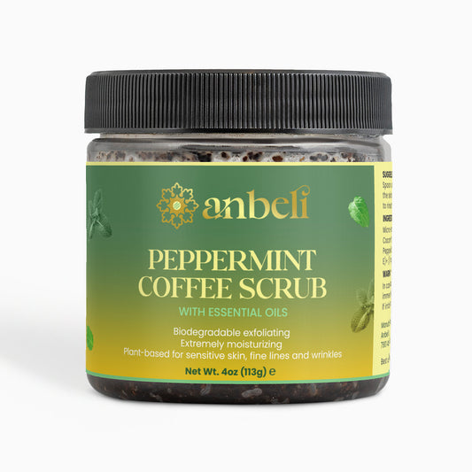 Anbeli Peppermint Coffee Body Scrub | Exfoliating Scrub for Smooth & Glowing Skin