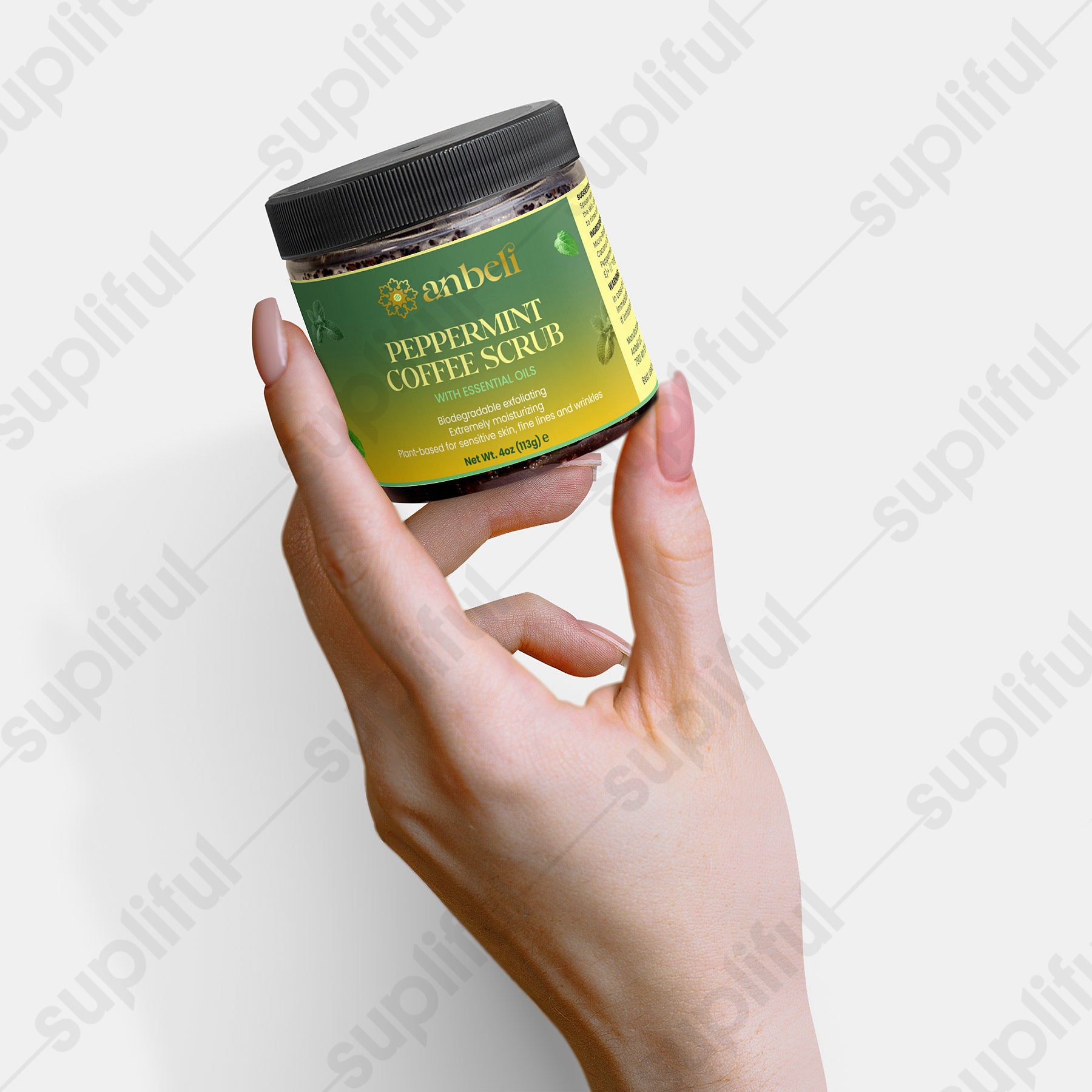 Anbeli Peppermint Coffee Body Scrub | Exfoliating Scrub for Smooth & Glowing Skin