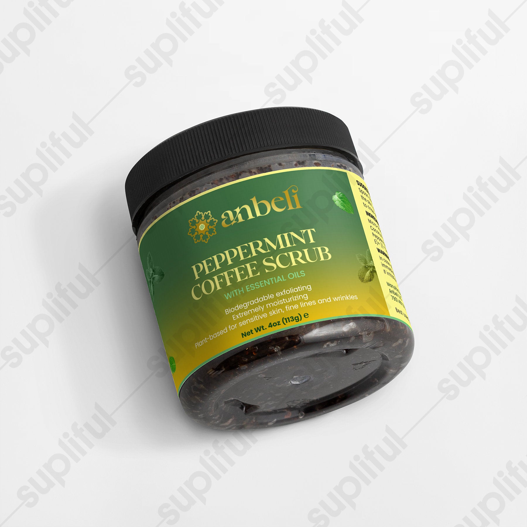 Anbeli Peppermint Coffee Body Scrub | Exfoliating Scrub for Smooth & Glowing Skin