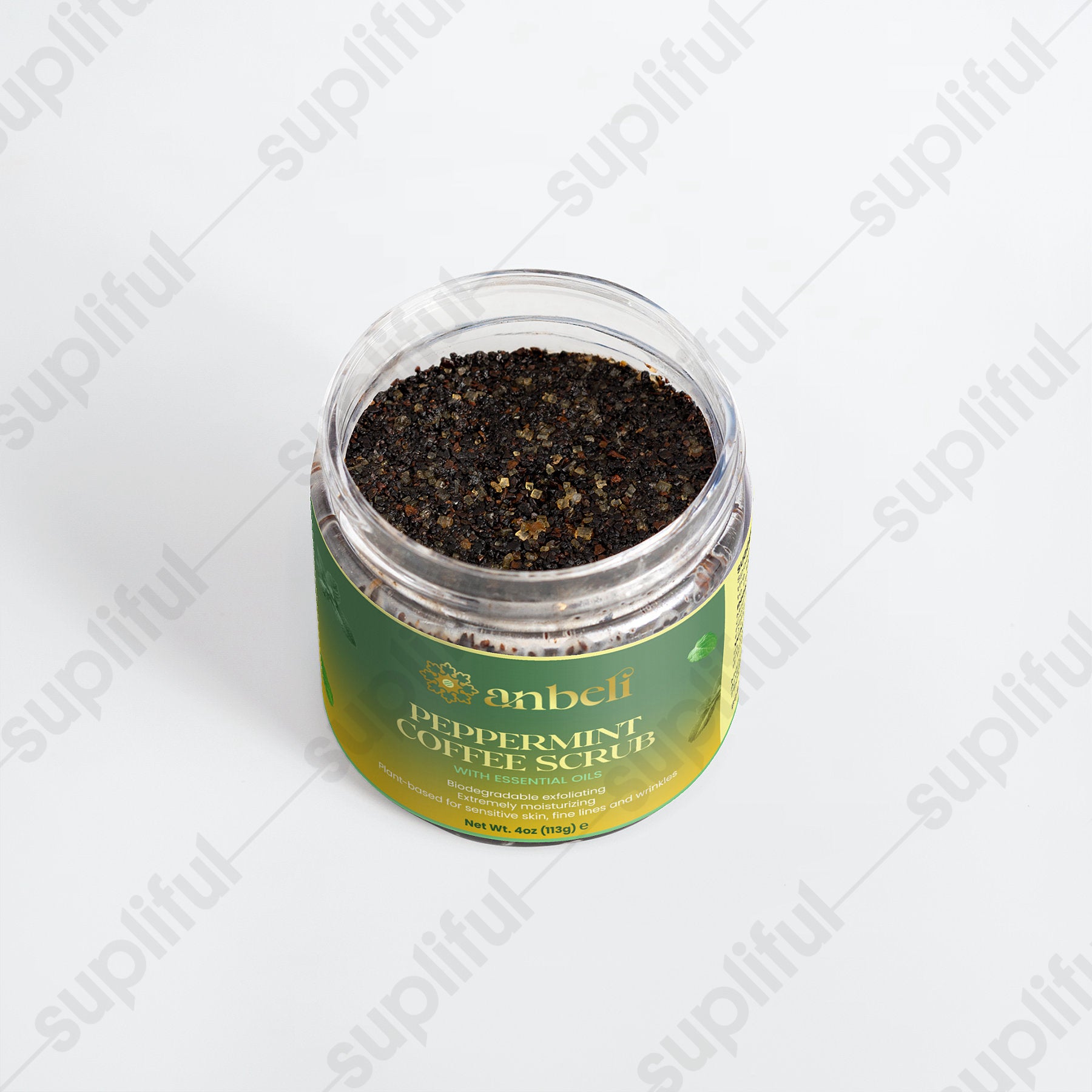 Anbeli Peppermint Coffee Body Scrub | Exfoliating Scrub for Smooth & Glowing Skin
