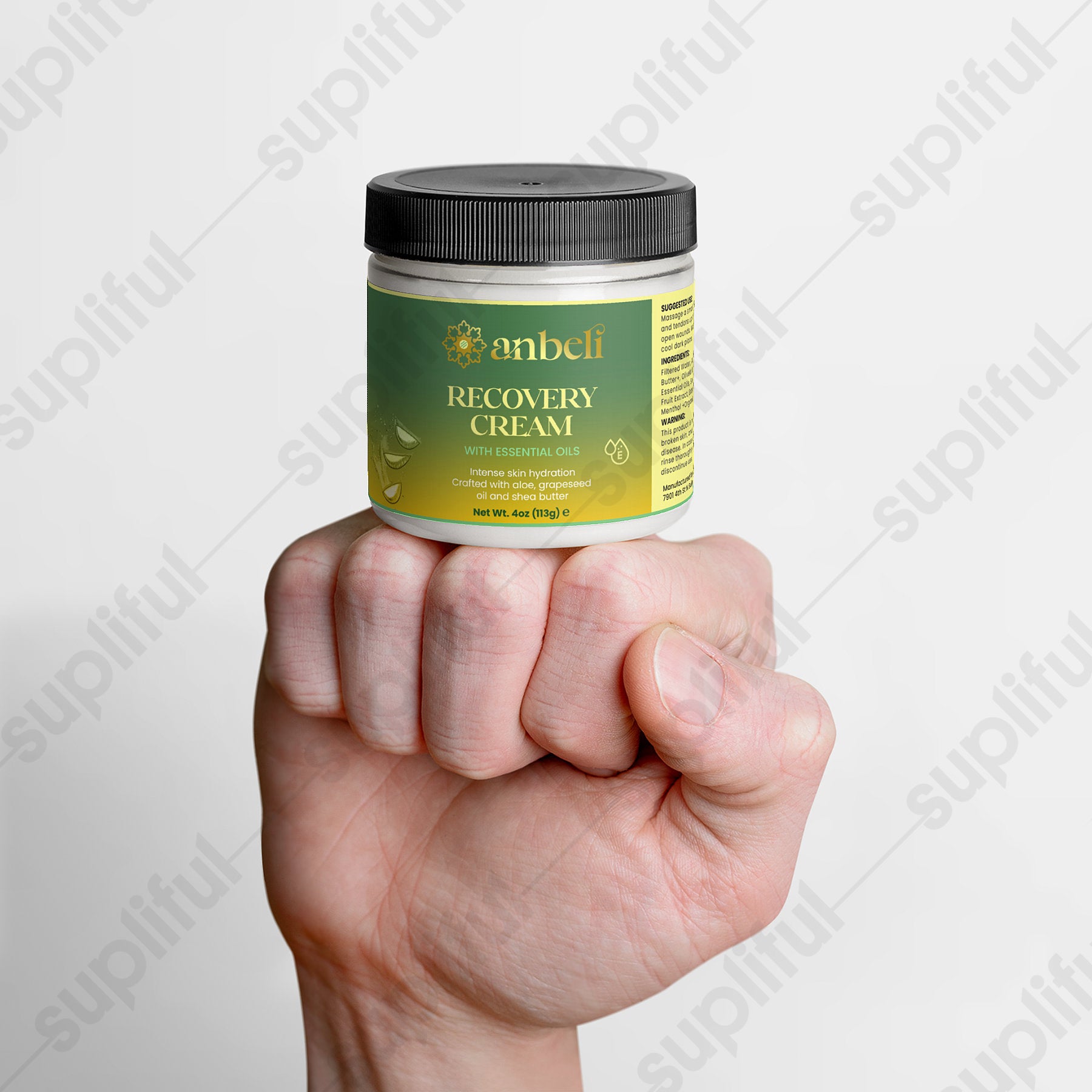 Anbeli Recovery Cream | Aloe Vera & Grapeseed Moisturizing Skin Cream