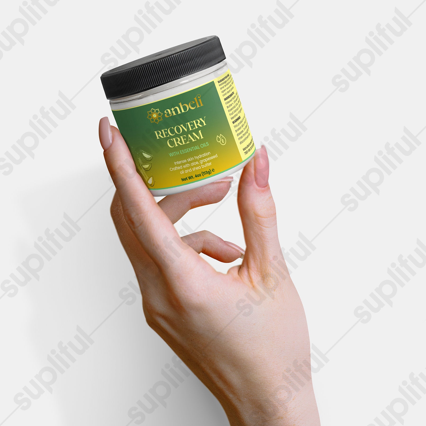 Anbeli Recovery Cream | Aloe Vera & Grapeseed Moisturizing Skin Cream
