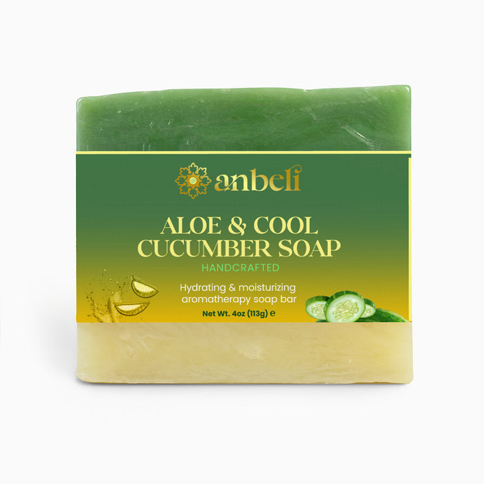Anbeli Aloe Vera & Cucumber Soap | Hydrating Soap for Sensitive Skin