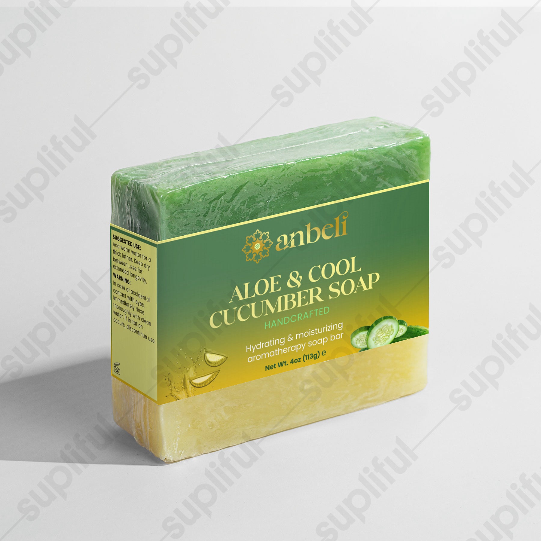 Anbeli Aloe Vera & Cucumber Soap | Hydrating Soap for Sensitive Skin