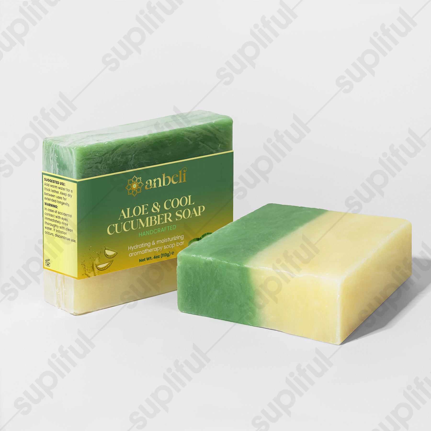 Anbeli Aloe Vera & Cucumber Soap | Hydrating Soap for Sensitive Skin