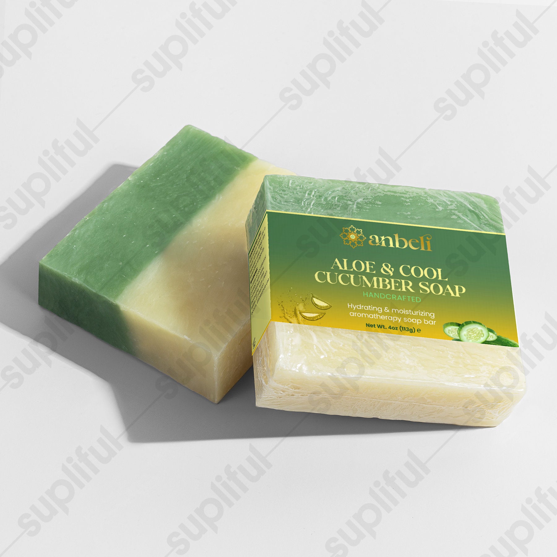 Anbeli Aloe Vera & Cucumber Soap | Hydrating Soap for Sensitive Skin