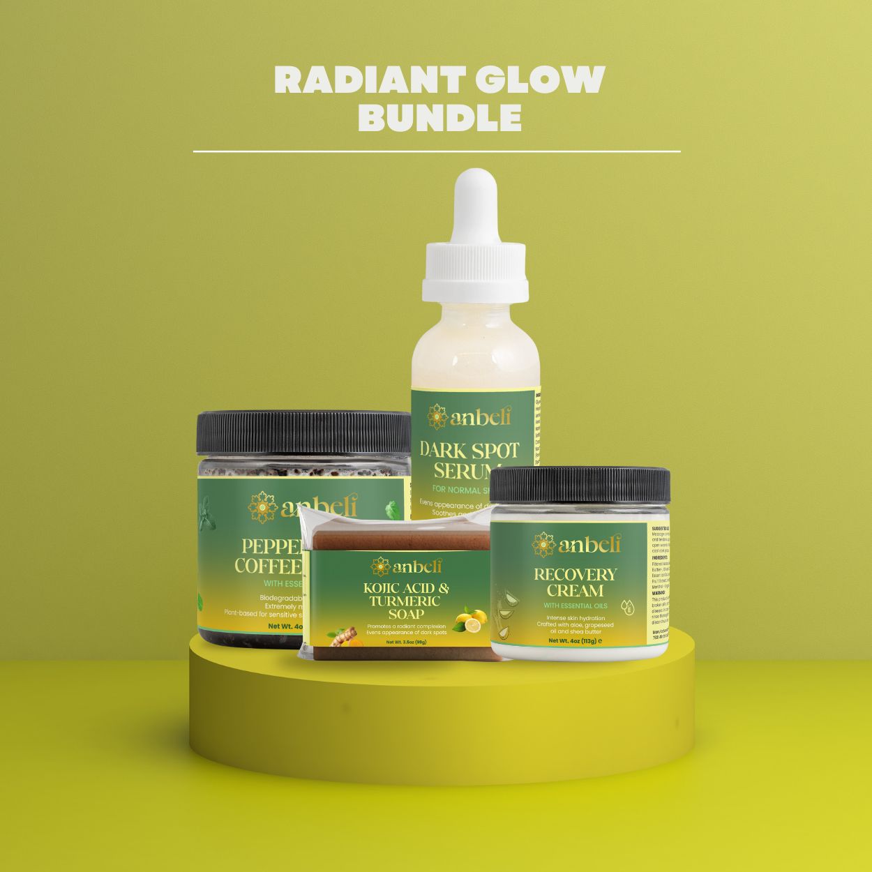 Anbeli Radiant Glow Skincare Bundle | Complete Brightening Routine